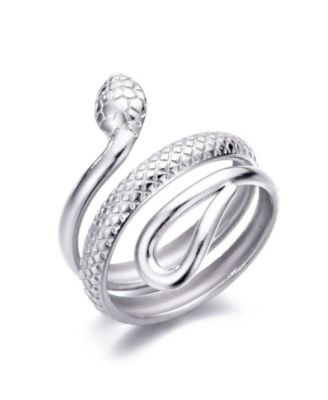 Tarnish Resistant Silver Curvy Snake Ring