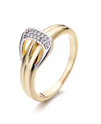 Gold Buckle Band Ring