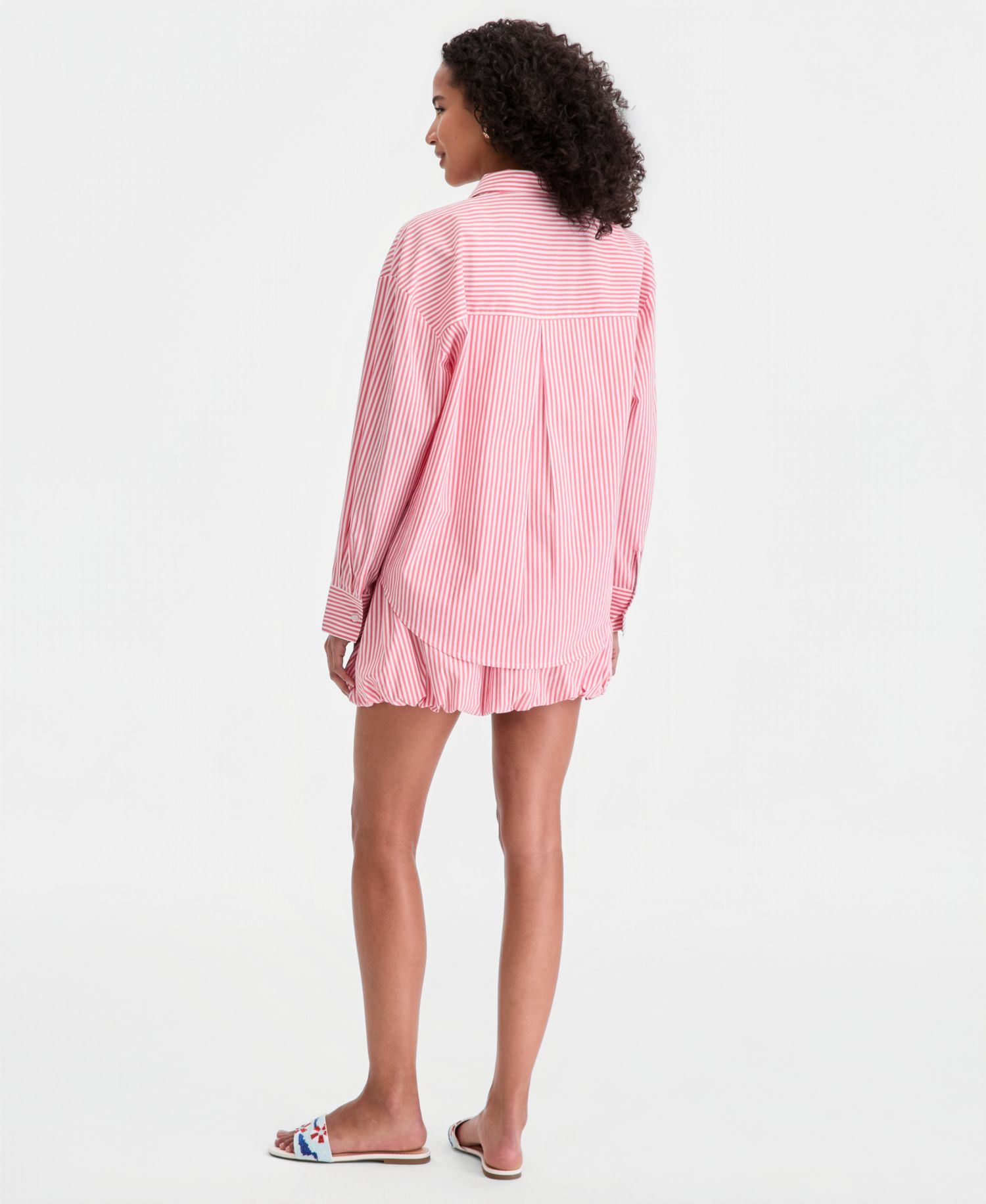 Women's Jenna Stripe Bubble-Hem Mini Skirt