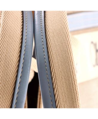 Medium Woody Tote Canvas with Leather