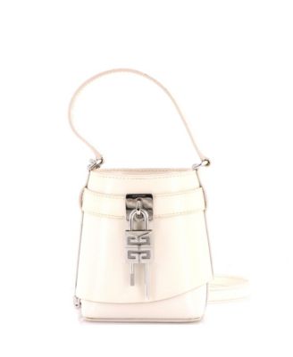 Micro GV Shark Lock Bucket Bag Leather