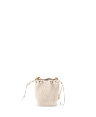 Micro Marcie Chain Bucket Bag Shearling
