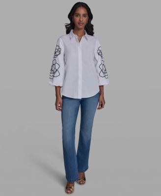 Petite Collared Neck Shirt