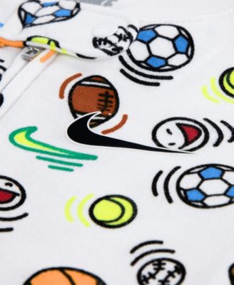 Baby Boys' Sportball Printed Footed Coverall