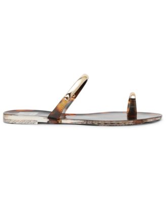 Women's Ivonna Embellished Toe Ring Jelly Flat Sandals