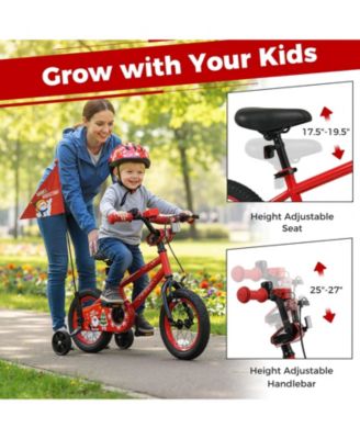 Inch Kids Bike Adjustable with Christmas Music & Flag for Aged Years Old