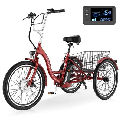 350W Electric Tricycle for Adults with 24" x 2.1" Wheels