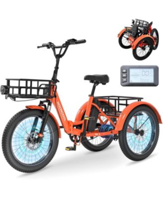 TK1 500W Folding Electric Tricycle for Adults, 20" x 3.0" Wheel