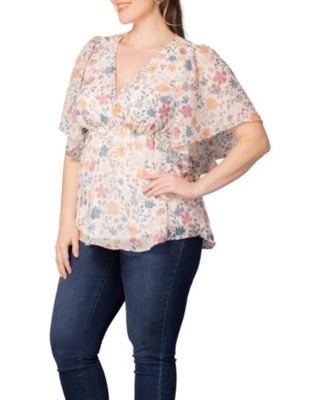 Plus Size Seaside Serenade Peplum Top