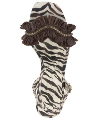 Women's Omiena Raffia Fringe High-Heel Dress Sandals