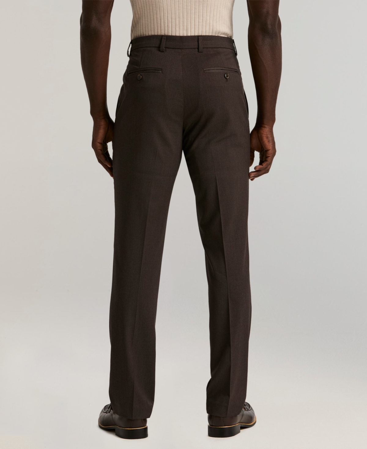 Perry Ellis Portfolio Men's Slim-Fit Flat Front Dress Pants