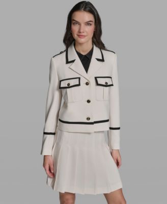 Women's Notch Lapel Cropped Jacket image