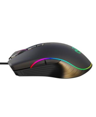Wired RGB Gaming Mouse,8000 DPI Adjustable, Ergonomic Comfort Grip with 7 Backlight Modes for PC Gamers, Compatible with Windows & Mac