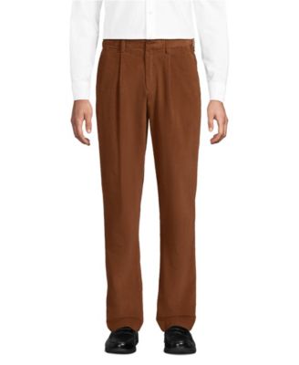 Men's Corduroy Comfort Waist Classic Fit Pleated Front Pant