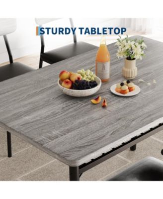 3-Piece Dining Table Set for 2 with Storage Rack, Wood Kitchen Table with Upholstered Chairs Set of 2