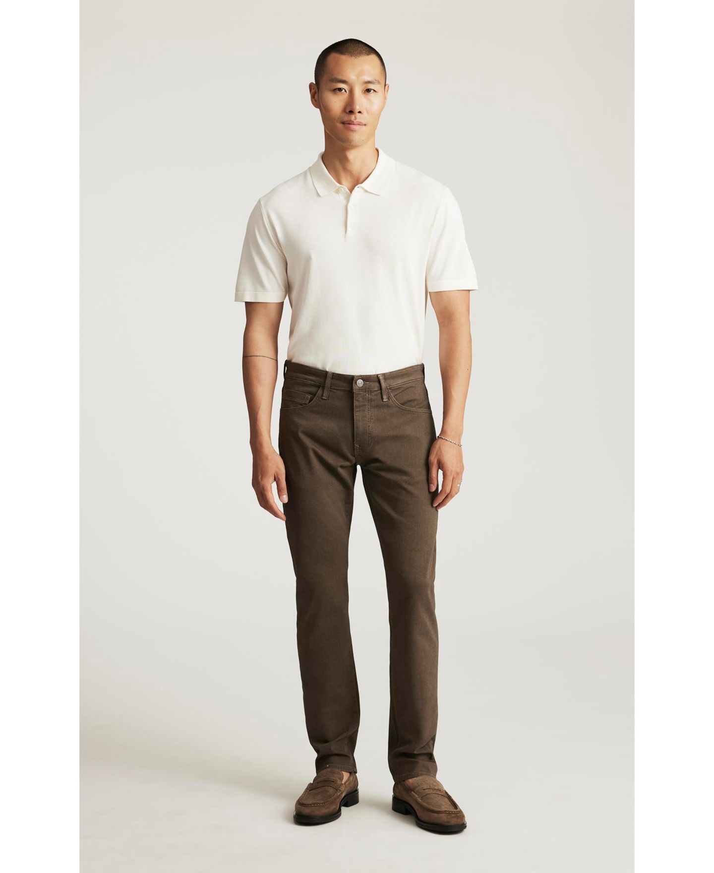 Мужские джинсы Mavi Jeans Marcus Slim Straight Leg In Brown Athletic, цвет: Светлый коричневый — фото 1