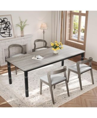 Kitchen Table 79 inch Large Industrial Dining Room Table for Dining Room, Home Office, Living Room