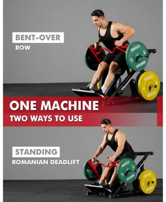 Linear Row Machine, Plate-Loaded Back Workout Machine for Home Gym, Linear Bearing Row Machine for LAT & Upper Back Training