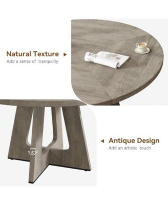 Kitchen Table Round Dining Table 47 Inch Round Dinner Table for 4 Farmhouse Kitchen Table