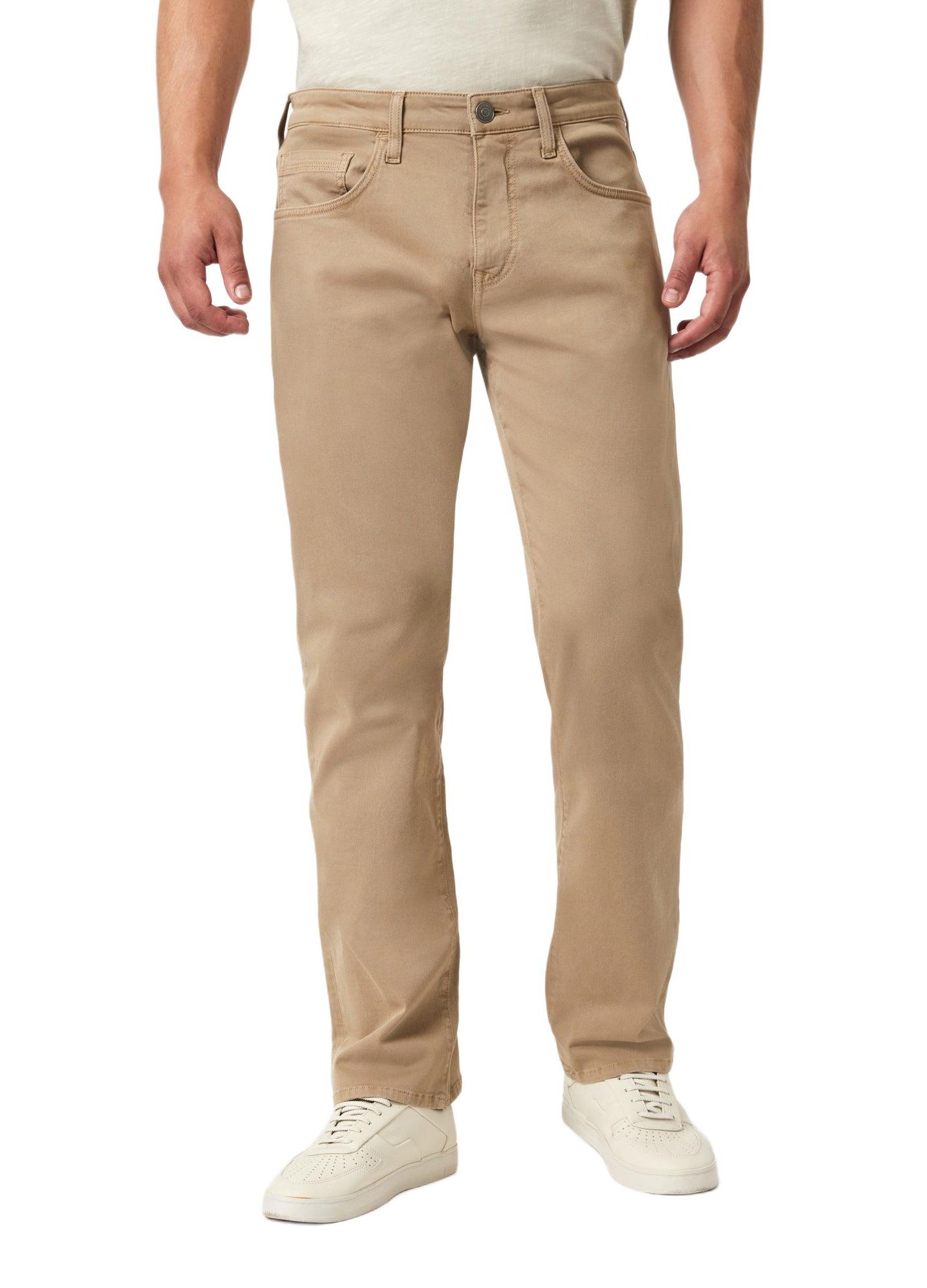 Мужские брюки Mavi Jeans Zach Straight Leg In Khaki Casual Twill Pant, цвет: Хаки — фото 1