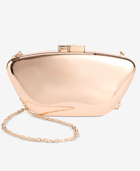 Женский клатч I.N.C. International Concepts Minaudiere Metallic Small Clutch Handbag, цвет: Розовое золото