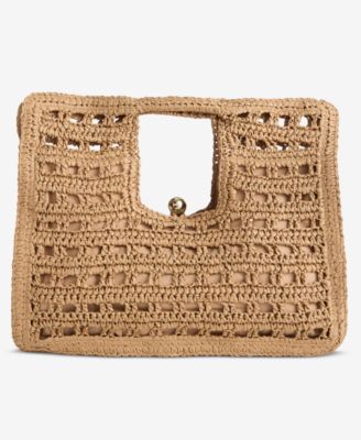 I.N.C. International Concepts Square Straw Tote Bag