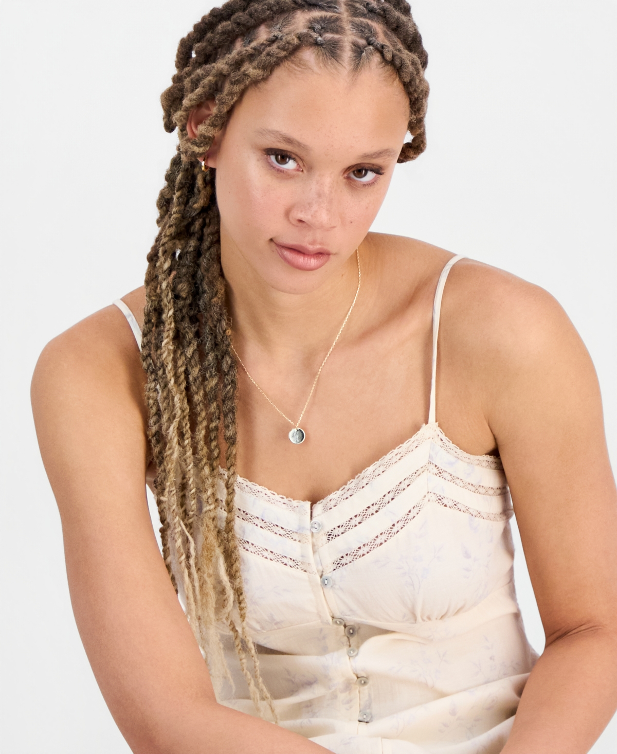 Lucky Brand Juniors' Festival Lace-Trimmed Slip Dress