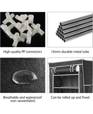 Black Shoe Rack, Free Standing Shoe Racks 9 Tier - Portable Row Shoe Rack Organizer Tower for Closet with Nonwoven Fabric Cover