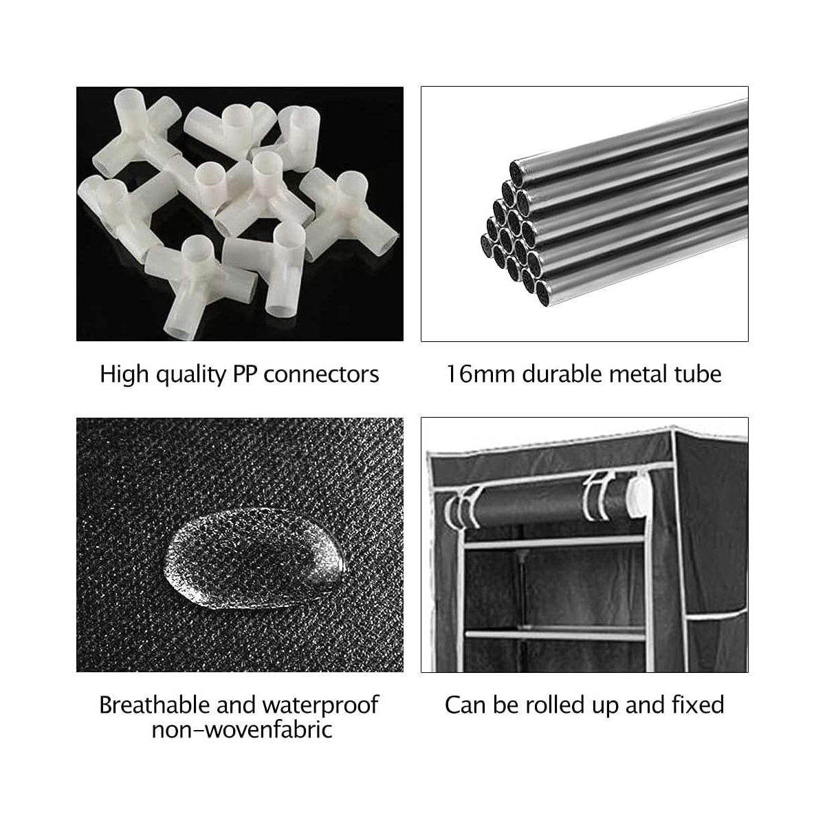 gaomon Black Shoe Rack, Free Standing Shoe Racks 9 Tier - Portable Row Shoe Rack Organizer Tower for Closet with Nonwoven Fabric Cover