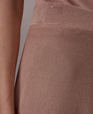 Women's Sequin Detail Midi Skirt