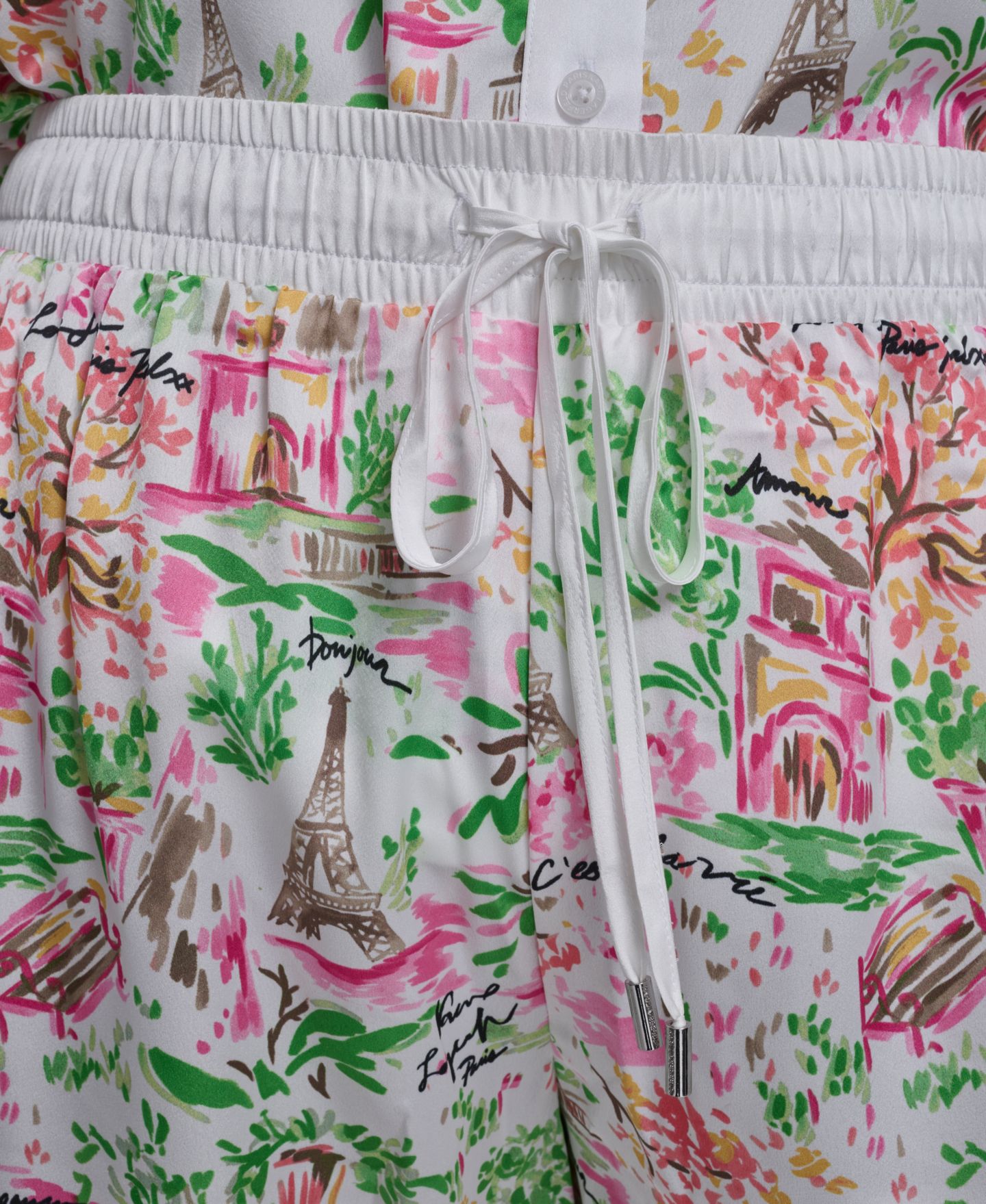 Женские брюки KARL LAGERFELD PARIS Plus Size Printed Soft, цвет: Розовый разноцветный — фото 6