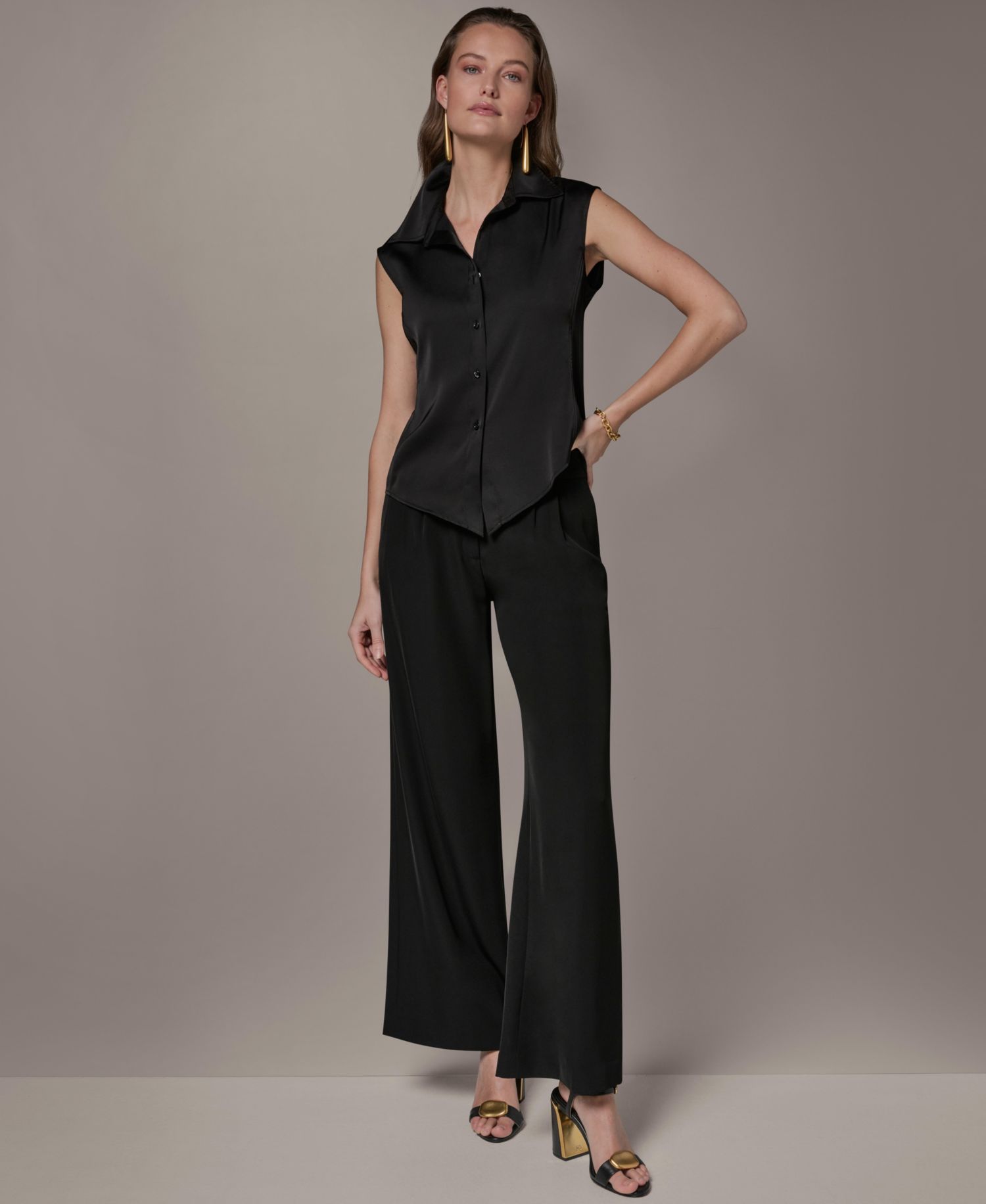 Petite Button-Front Shirt