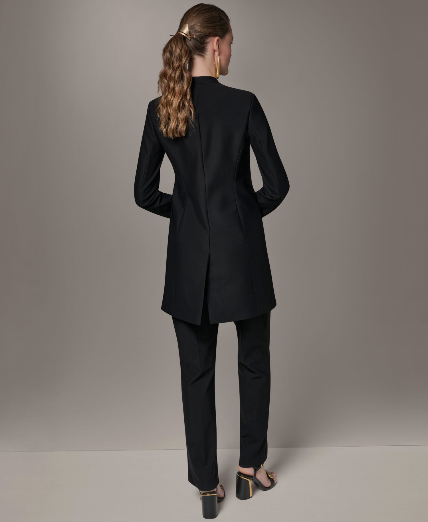 Petite Collarless Blazer