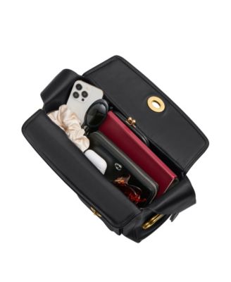 Leather Haversack Large Turnlock Shoulder Bag