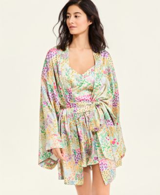 Flower Show Women's Flower Field Print Robe & Flower Field Print Pajamas Set