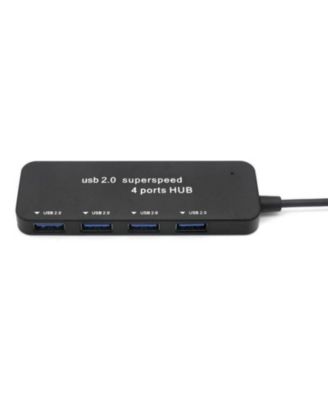 4-Port USB 2.0 Hub - With11.8-inch cable, Plug-and-Play OTG Expander for PC/Android Tablet, Ideal for Office Workers