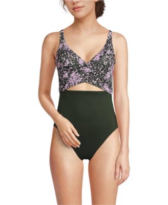Women's Wrap Monokini High Leg One Piece Swimsuit
