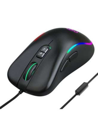 Wired Gaming Mouse, RGB Backlit Mouse with 8000 DPI Adjustable, Ergonomic Comfort Grip for PC Gamers, Office & Home Use