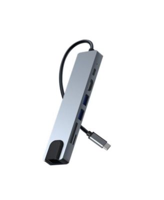 8 in 1 USBC Dongle with 4K HDMI, RJ45 Ethernet, 100W PD Charging, USB 3.0, SD/TF Card Reader,for MacBook Pro/Air, and Other Type C Devices