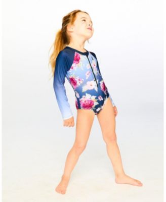 Girls One-Piece Long Sleeve Rashguard