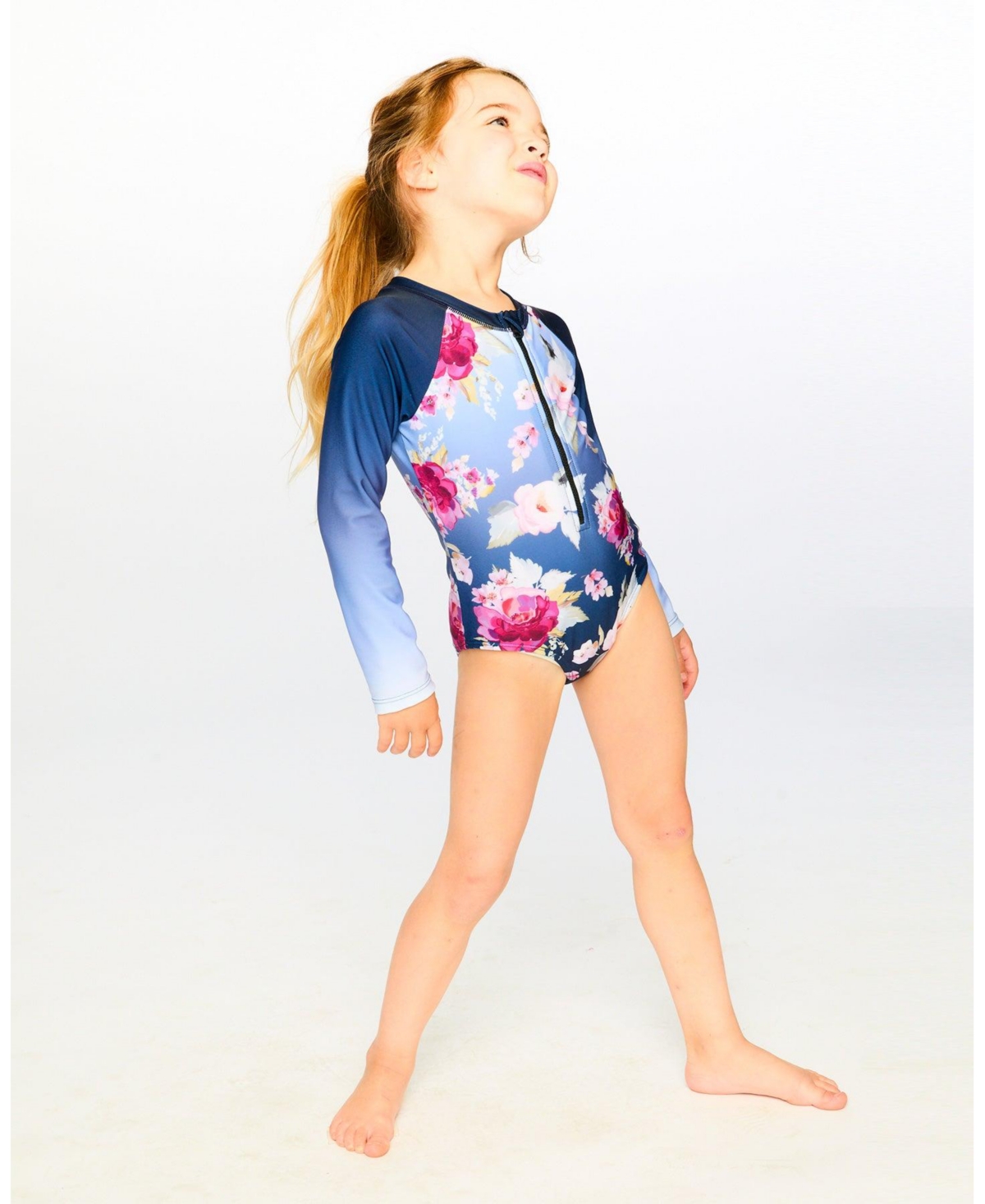 Deux par Girls One-Piece Long Sleeve Rashguard