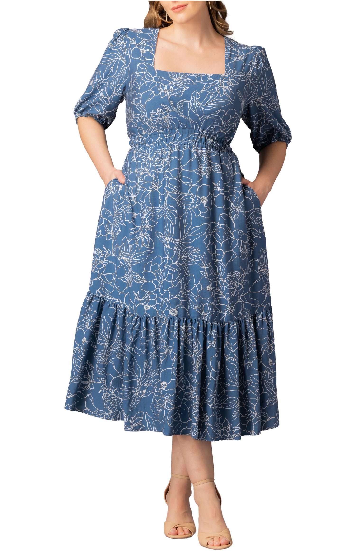 Plus Size Bailey Square Neck Maxi Dress
