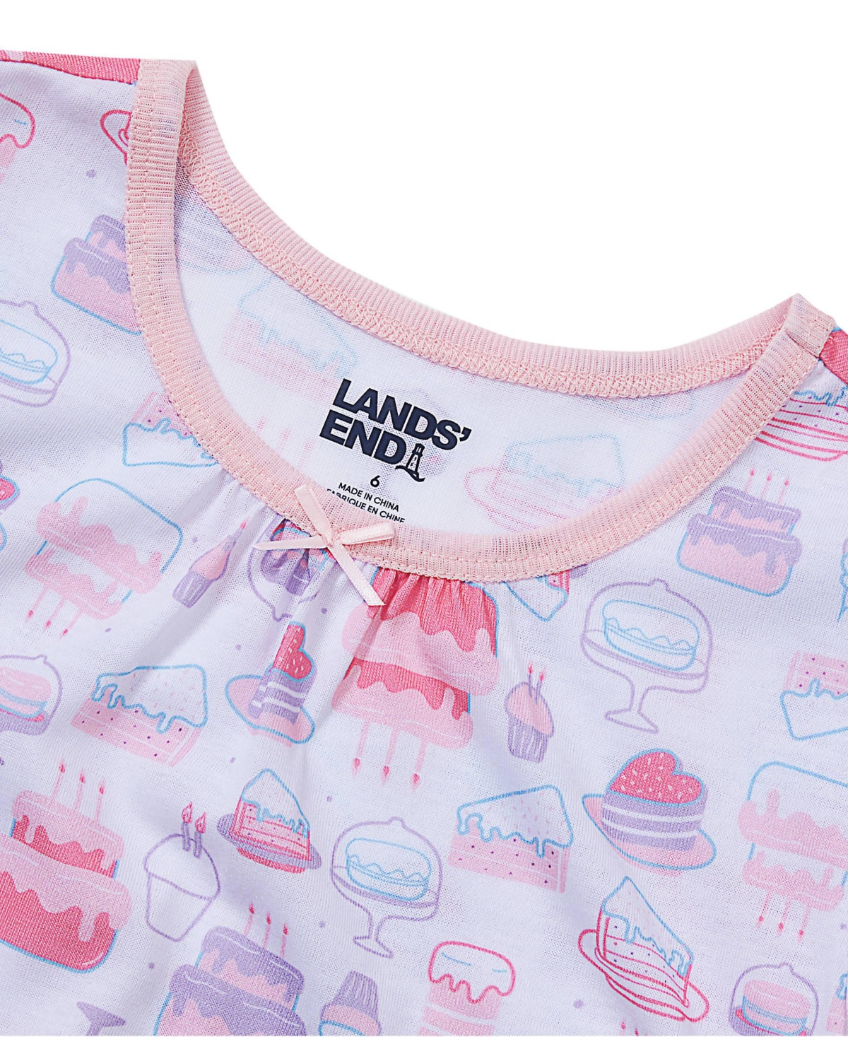 Lands' End Little Girls Short Sleeve Nightgown