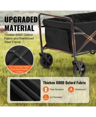 Compact Folding Wagon with All-Terrain Wheels & 220 lbs Capacity