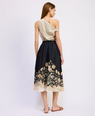 Women's Iris Pull-On Midi Skirt