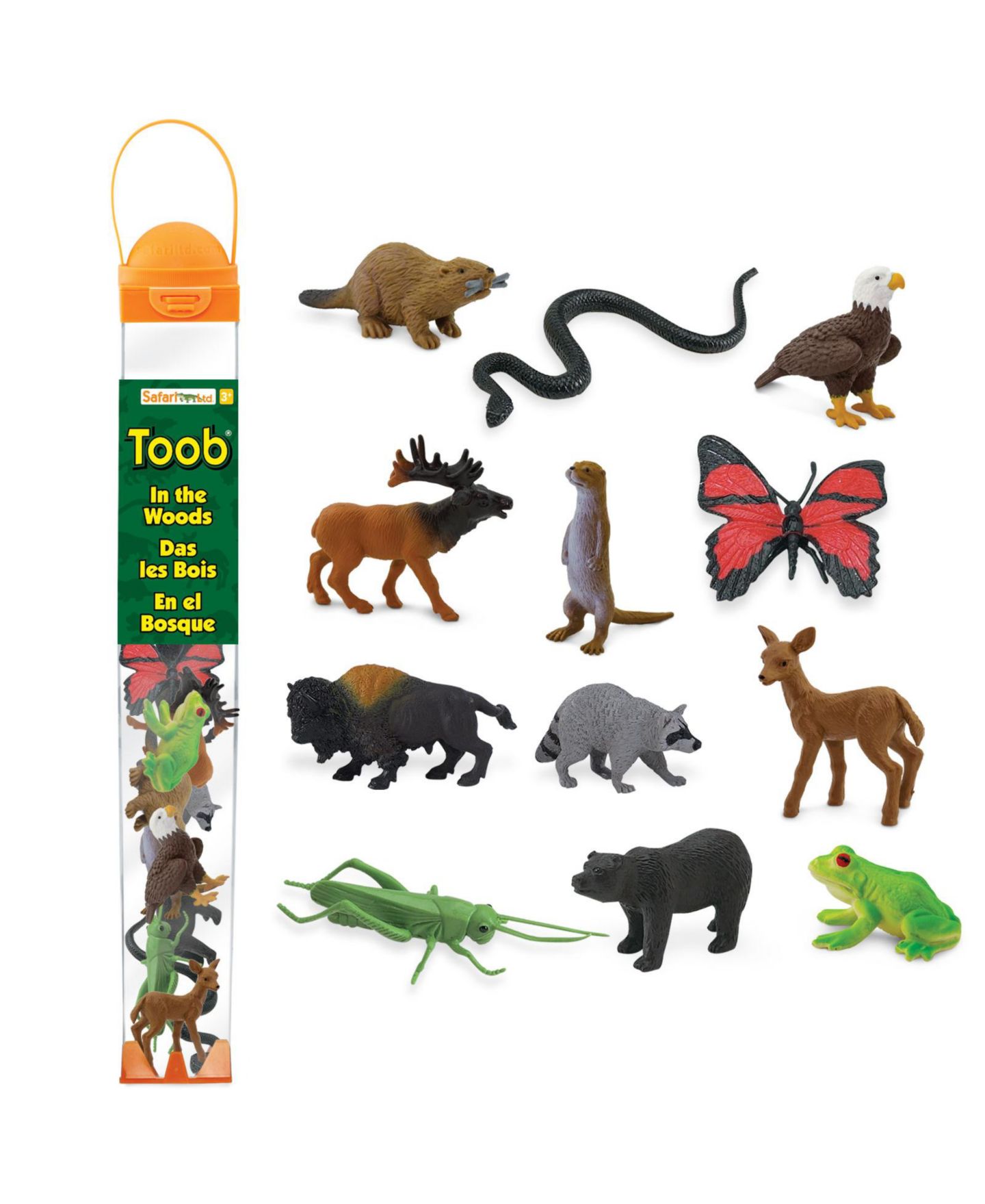 Детские фигурки Safari Ltd. Woodland Animals In the Woods 12-Piece Figurine Set, от 3 лет — фото 1
