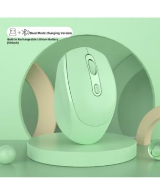 Minimalist Wireless Mouse, Mute & Easy-to-Use, 2.4G/BT Dual Mode for Office/Gaming/Design, Travel-Friendly for Students & Professionals
