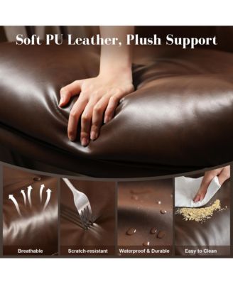 Ergonomic Mid Back Swivel Office Chair, Extra Wide Comfy Desk Chair with Lumbar Support, Height Adjustable Home Office Task Chair