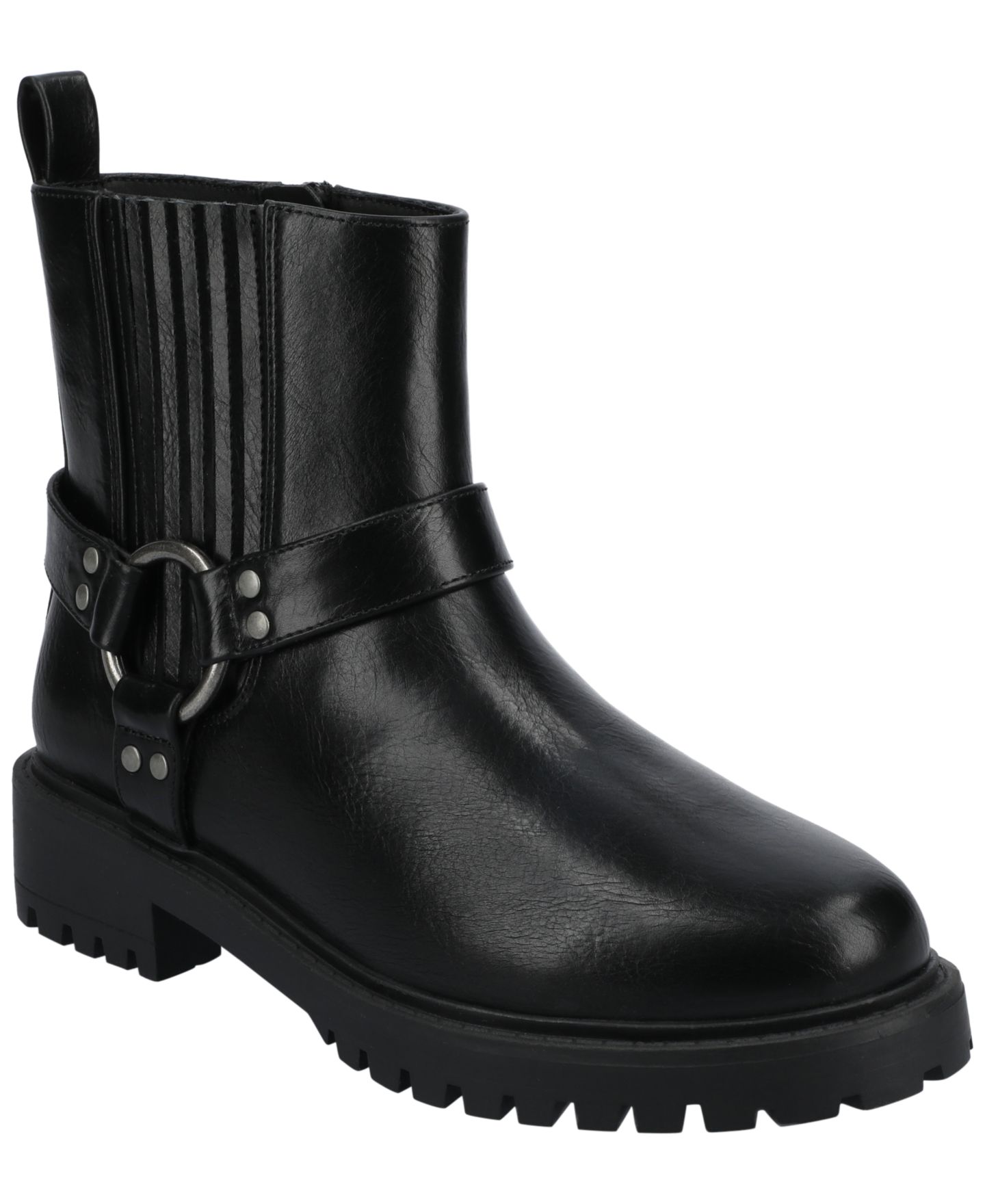 Женские ботинки Journee Collection Kalistah Lug Sole Moto Booties, цвет: Чёрный — фото 1