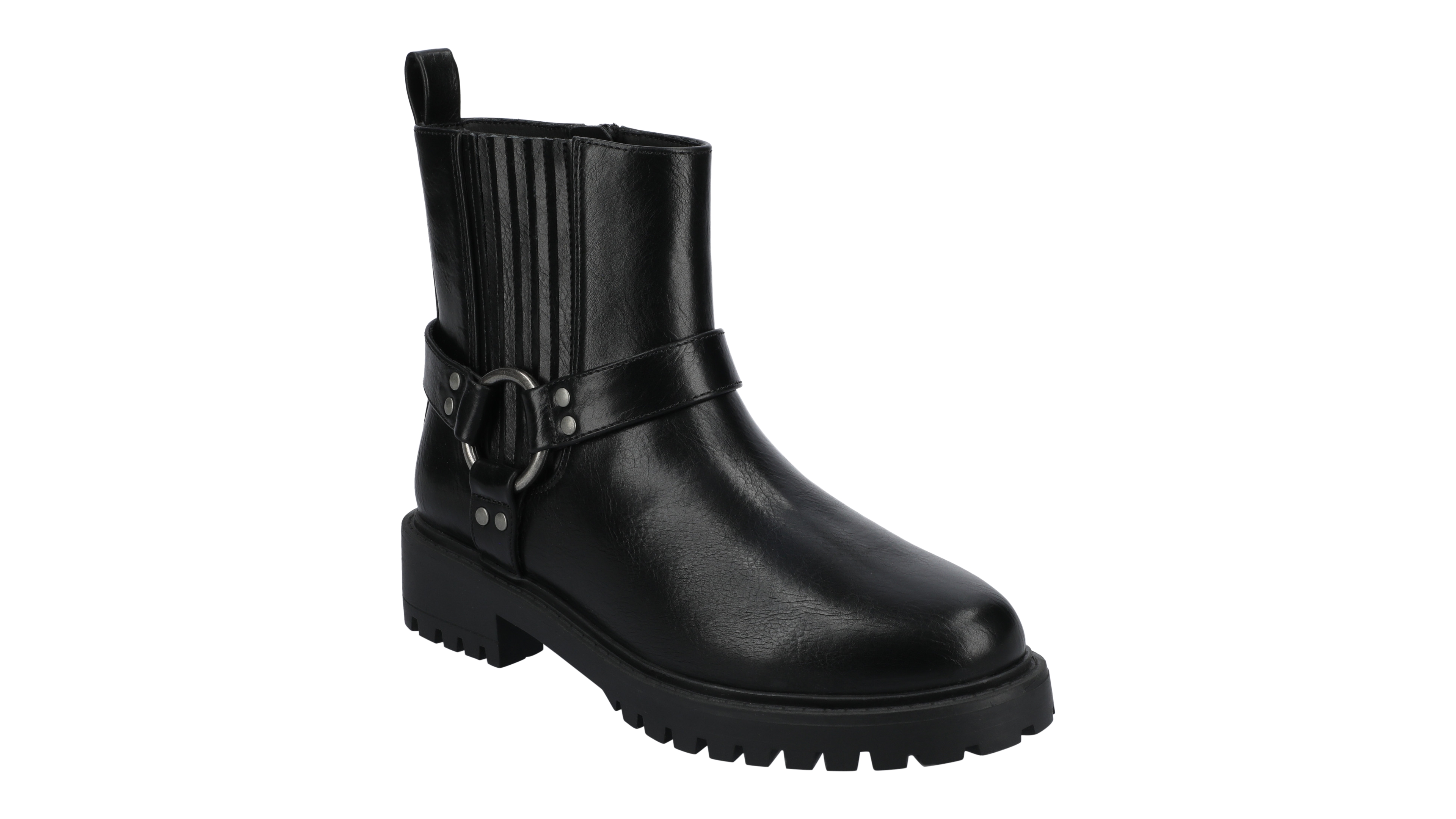 Journee Collection Women's Kalistah Round Toe Casual Comfort Moto Boots